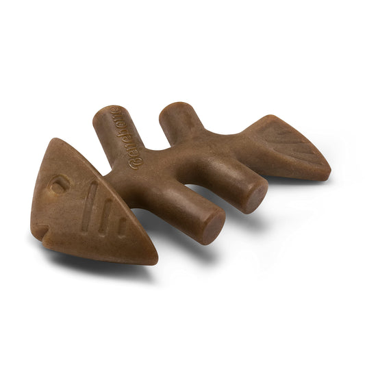 Juguete masticable para Perro con Sabor Real a salmón Fishbone Mediano