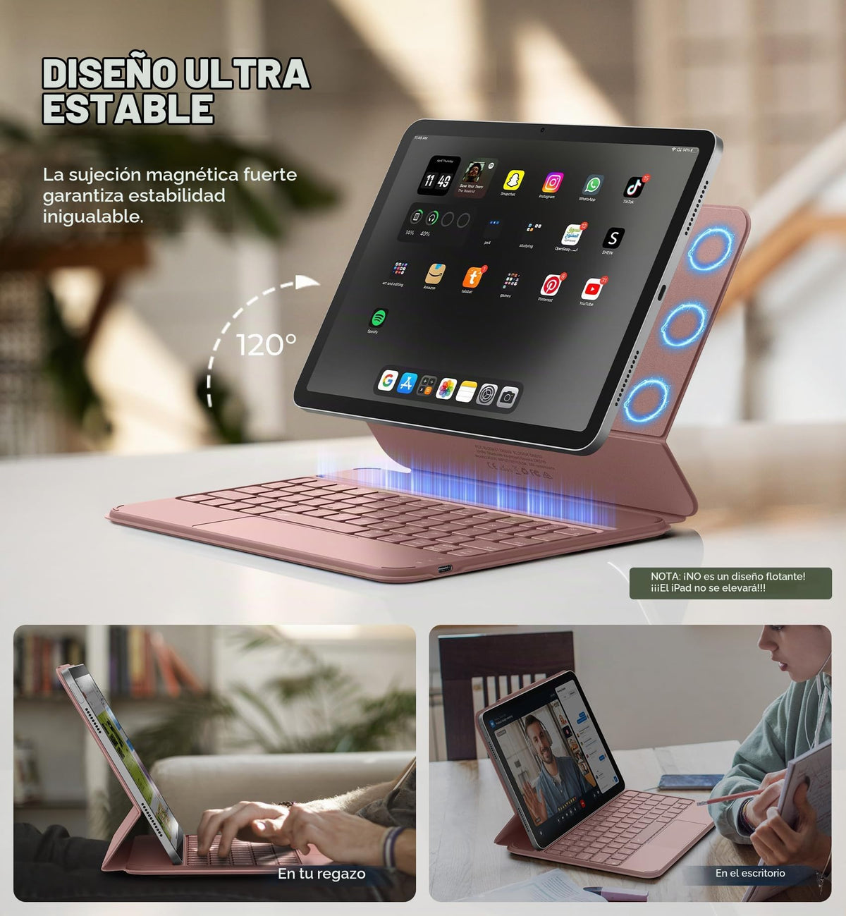 Funda Teclado Dexnor iPad Air 11 Pulgadas Ultraligera Magnética Desmontable