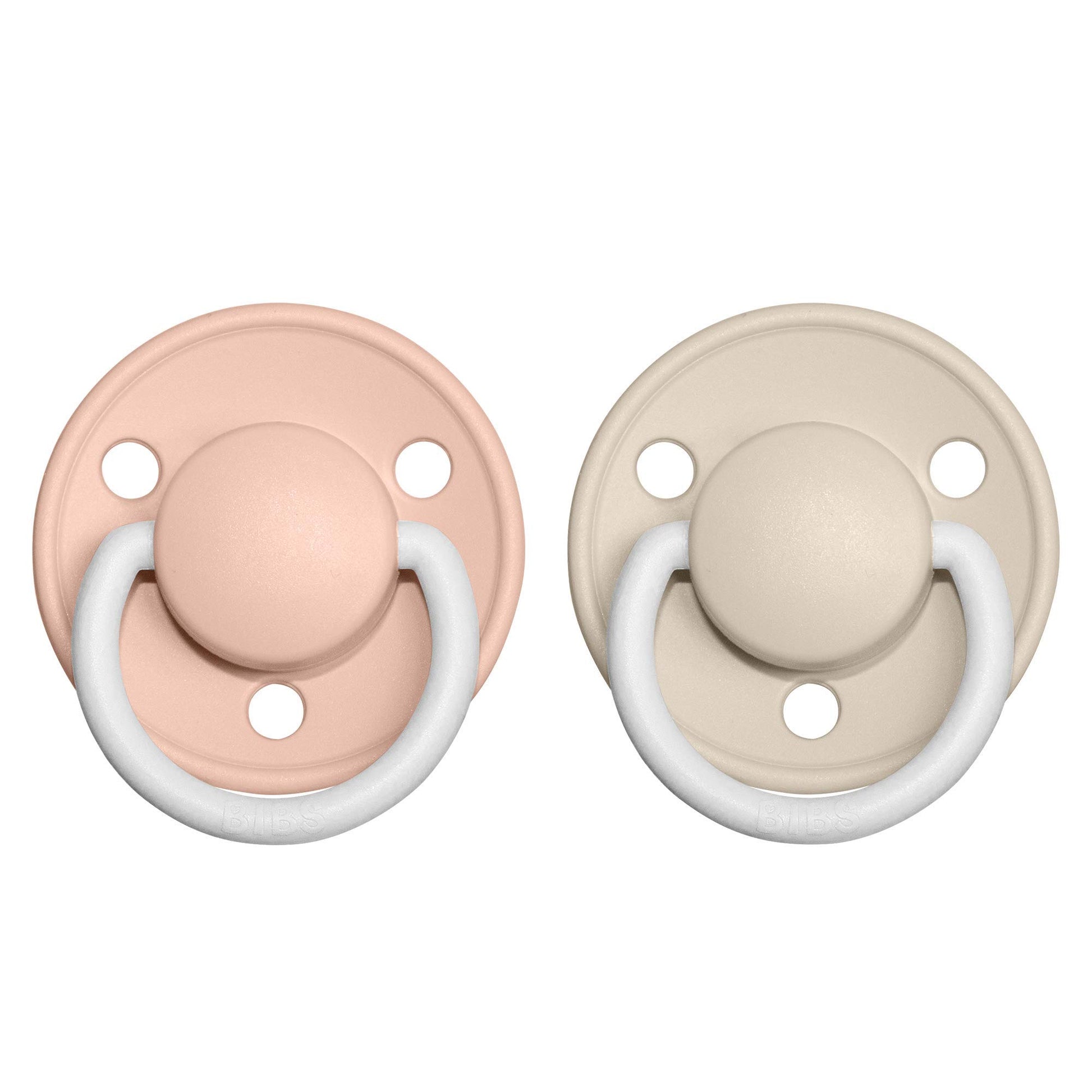 BIBS 5713795200610 PACIFIER, Blush GLOW/Vanilla GLOW, 2 piezas
