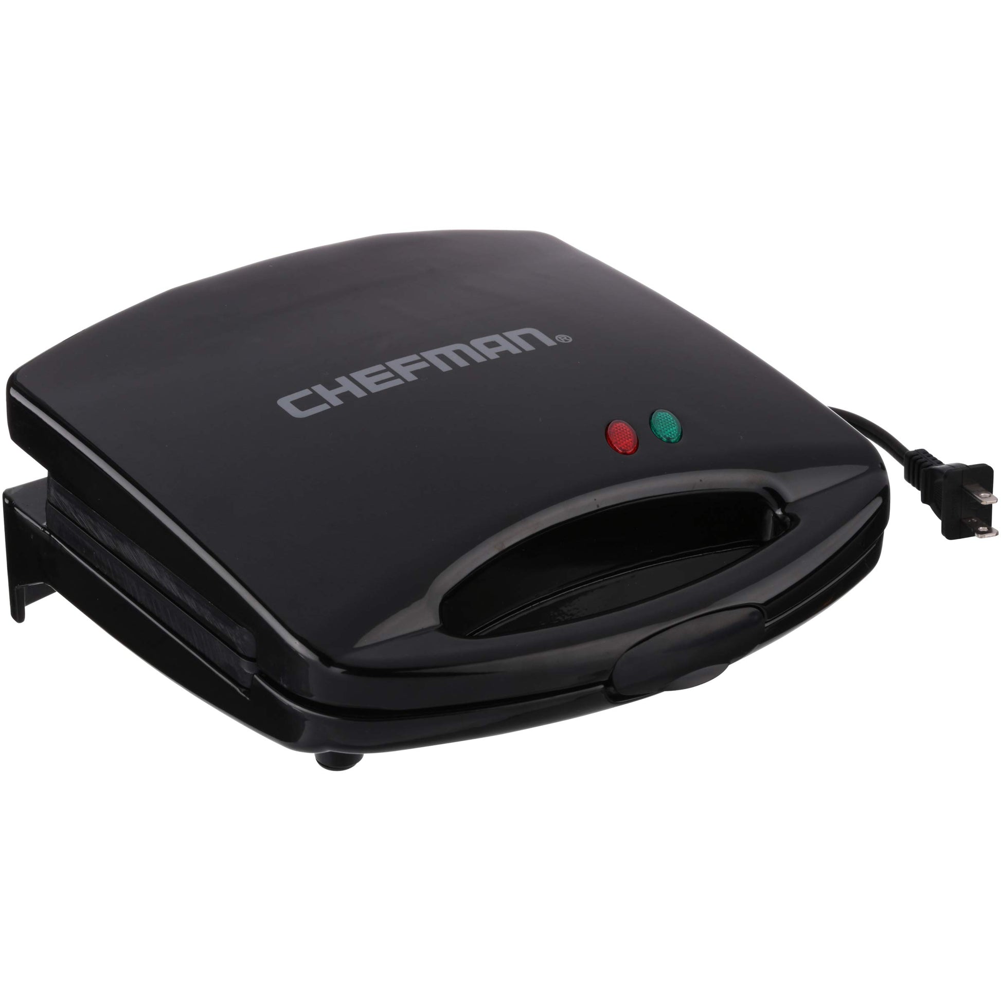 Chefman | Parrilla de Contacto Eléctrica Antidherente | Sandwichera | Asador Eléctrico | Negro