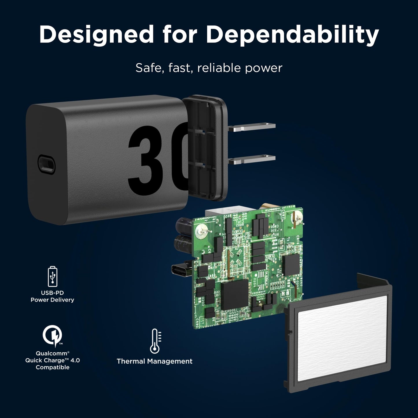 Cargador USB-C TurboPower 30 Motorola Negro Sin Cable