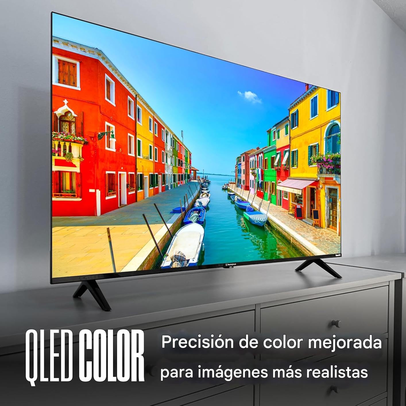 Westinghouse Roku TV Smart TV de 32" Pulgadas, Televisor HD QLED con Dolby Digital+, conectividad Wi-Fi y Aplicación móvil, Bluetooth, Apple AirPlay -WR32QE2350 (Reacondicionada)