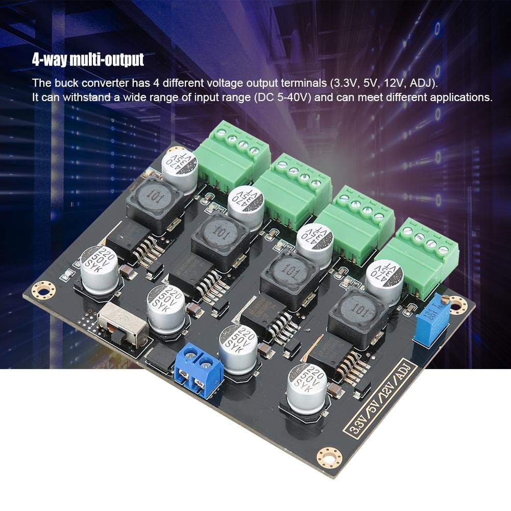 Módulo Fuente de Alimentación Multicanal Ajustable 3.3V/5V/12V Duradero