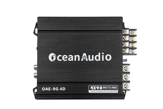 Amplificador de Coche OceanAudio Negro Compacto Clase D de 4 Canales 720 W