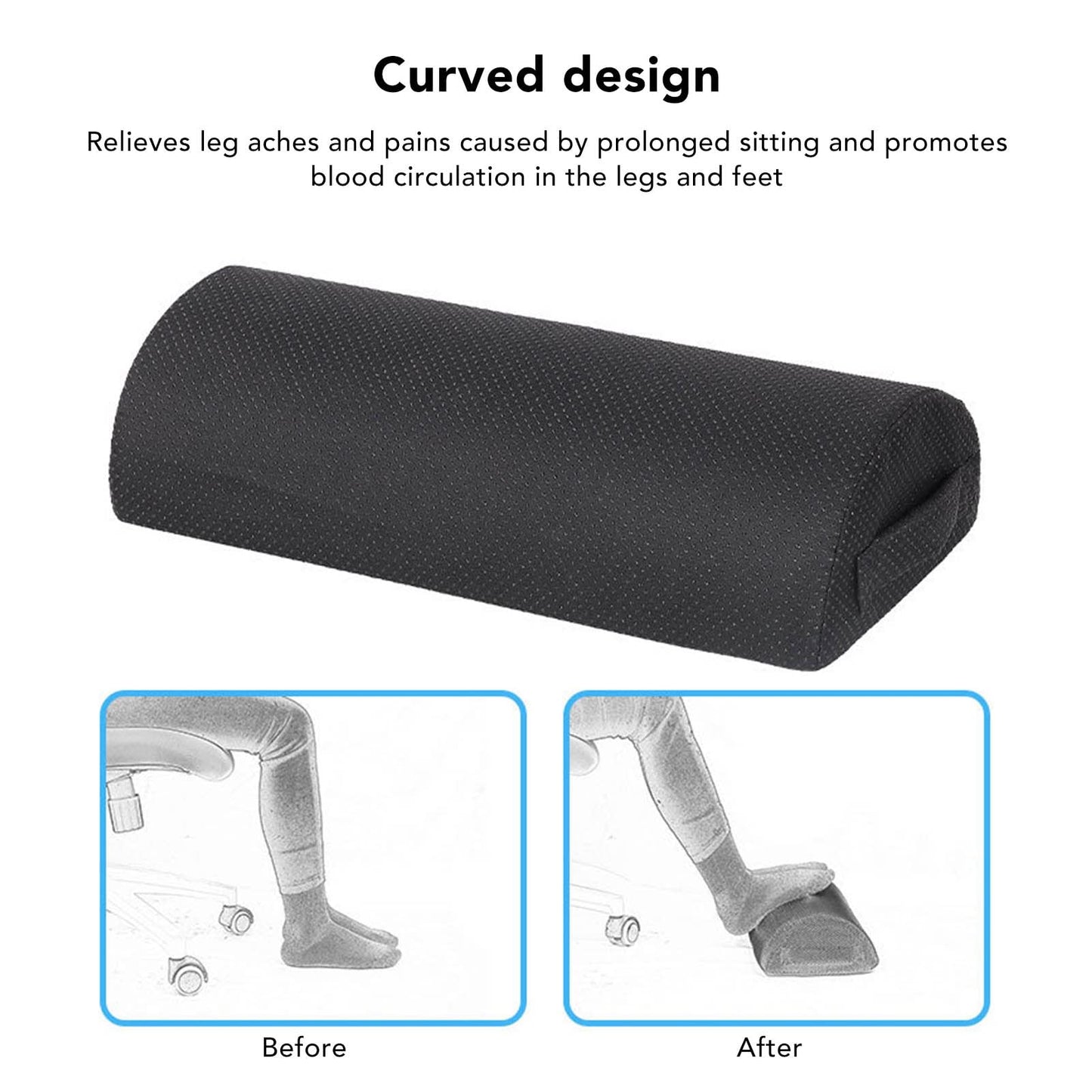 Almohada de Apoyo Semicircular para Piernas y Espalda para Dormir