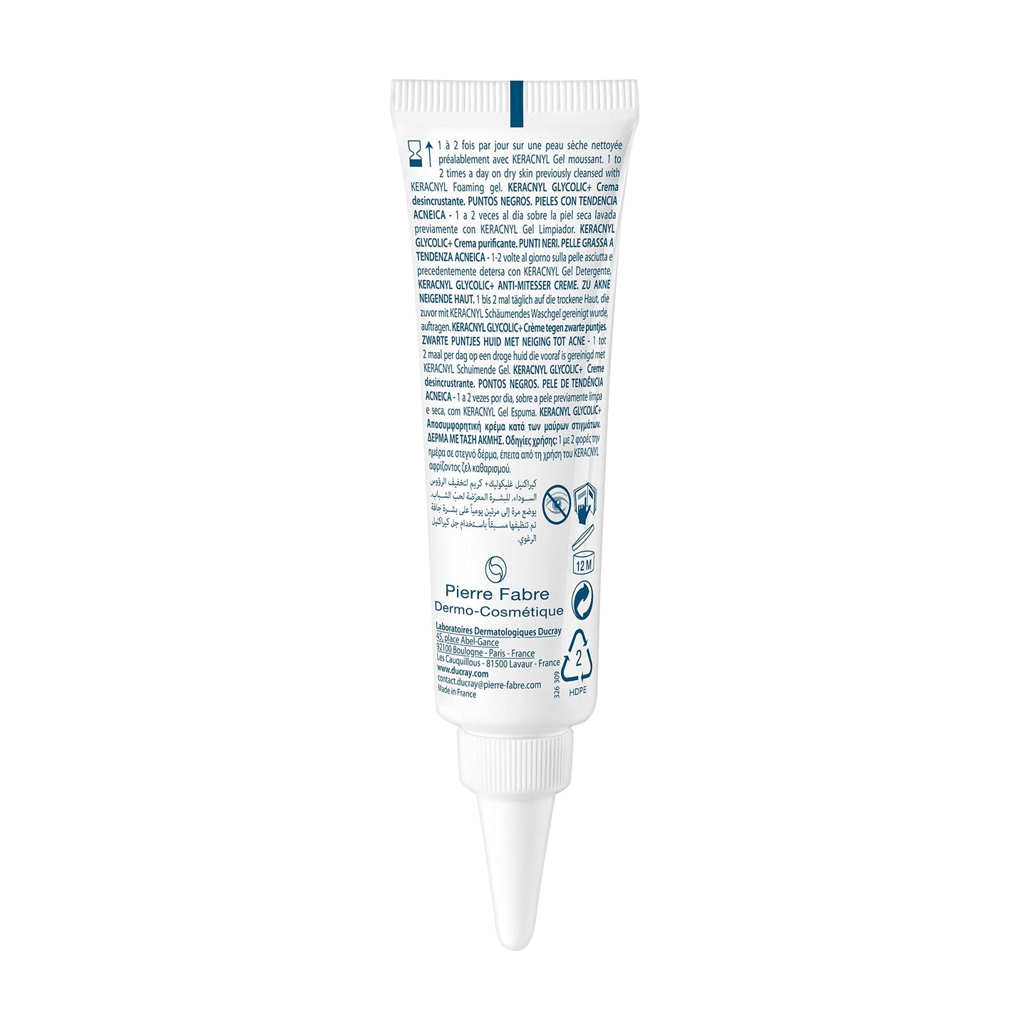 Ducray Keracnyl Glycolic+, Crema Anti Acné, Piel Grasa, 30ml