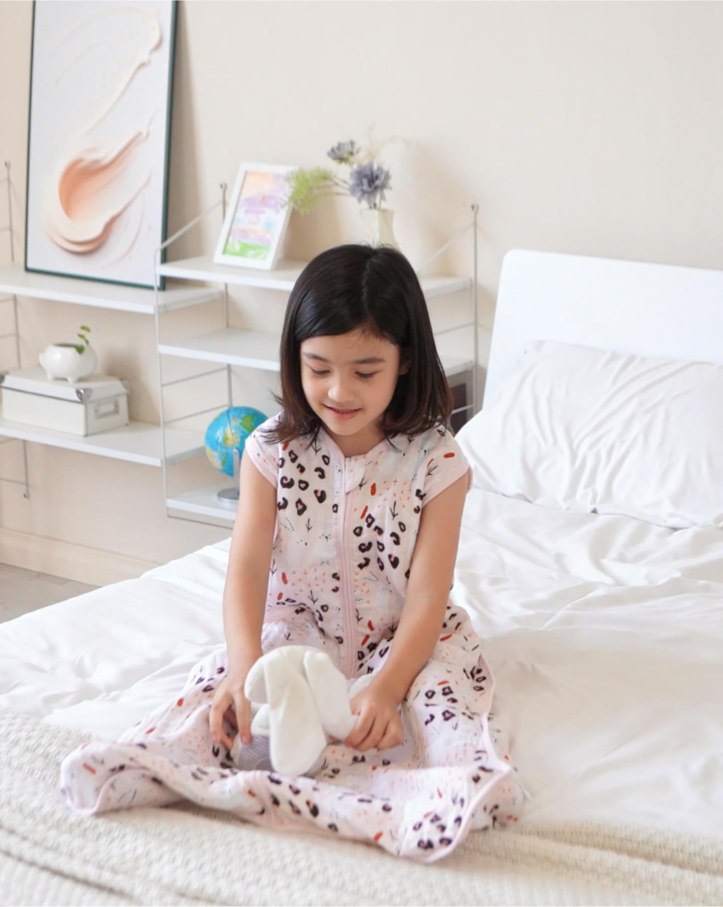 TADO MUSLIN Saco de Dormir para Bebé 2-4 T Niños y Niñas Manta Vestible 100% Algodón Orgánico 0.5 TOG Sacos de Dormir para Niños Pequeños Cremallera de 2 Vías Talla X-Large Saco de Dormir de Muselina