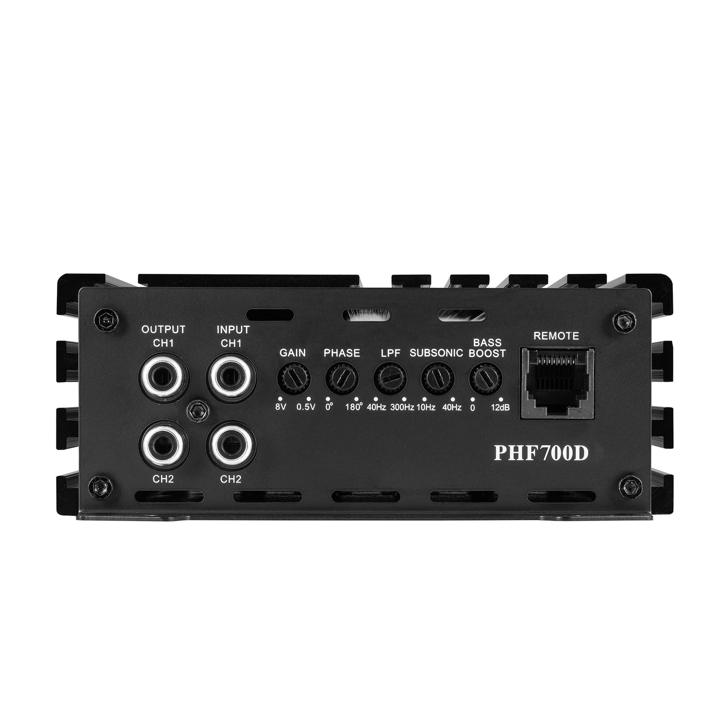 Amplificador de Audio Monobloque Clase D Compacto con Fuente de Alimentación Mosfet para Subwoofer 2/4 Ohmios Estable y Entradas de Nivel Bajo y Alto