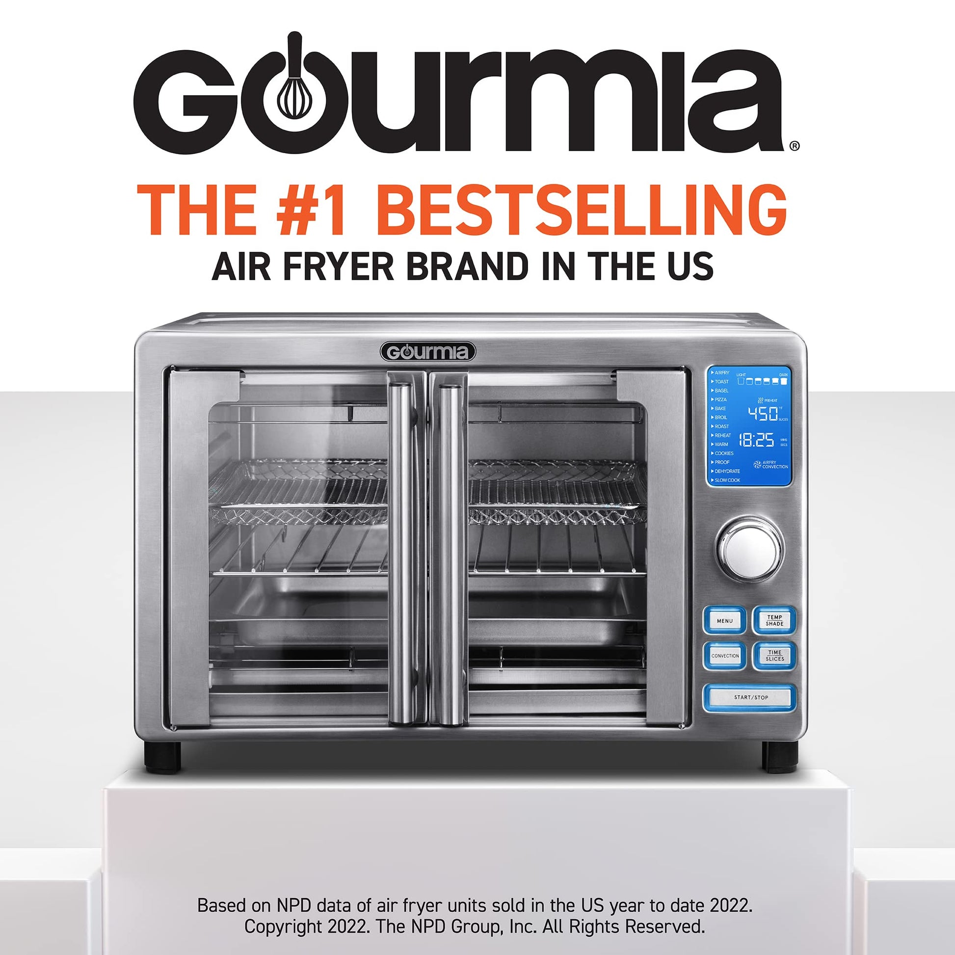 Gourmia GTF7520 Freidora de aire para horno tostado