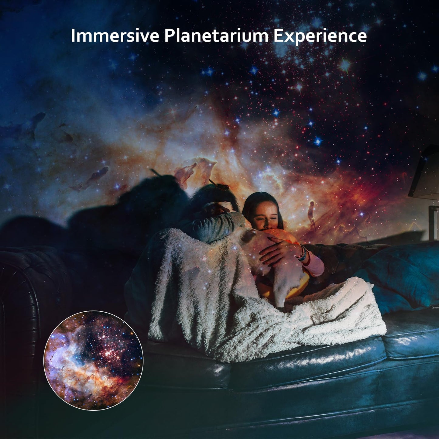 Ainael - Proyector de galaxia, proyector de estrellas para recámara con 3 diapositivas de vidrio HD, planetario del hogar, cielo estrellado, luz nocturna para niños y adultos, proyectores de techo