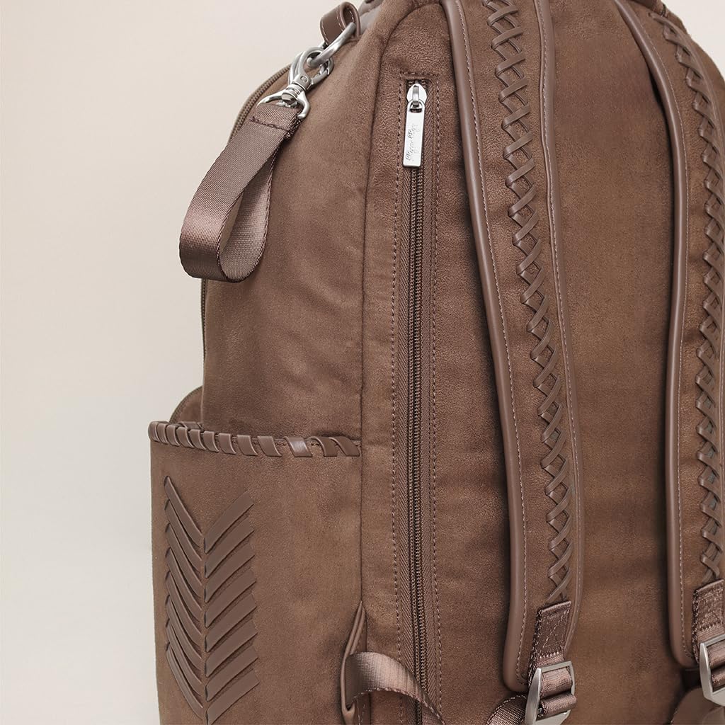 Itzy Ritzy - Mochila para pañales de gran capacidad Boss Plus con 19 bolsillos, cambiador, clips para carriola y correas cómodas (Aspen)