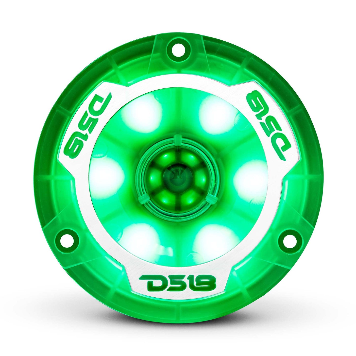 DS18 PRO-TW1L - altavoz de agudos Super Bullet de aluminio RGB de 3.8 pulgadas, bobina de voz de 1 pulgada, cuerpo de policarbonato y bala, 400 W máximo, 200 W RMS, 4 ohmios, cruce integrado, los tweeters PRO son los mejores, 2 altavoces