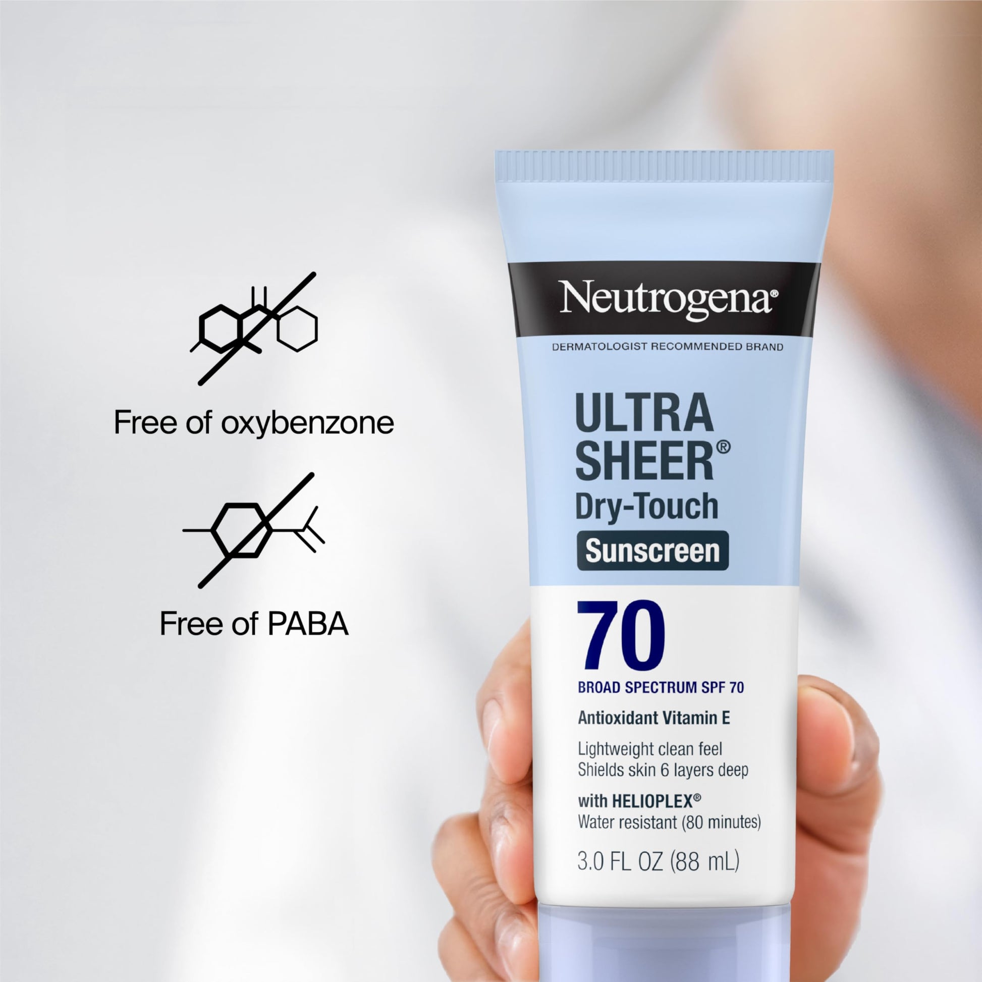 Neutrogena NEUTRÓGENA | Bloqueador Protector Solar 70 SPF Hydro Boost | Toque Seco | Protección UVB UVA | 88ml