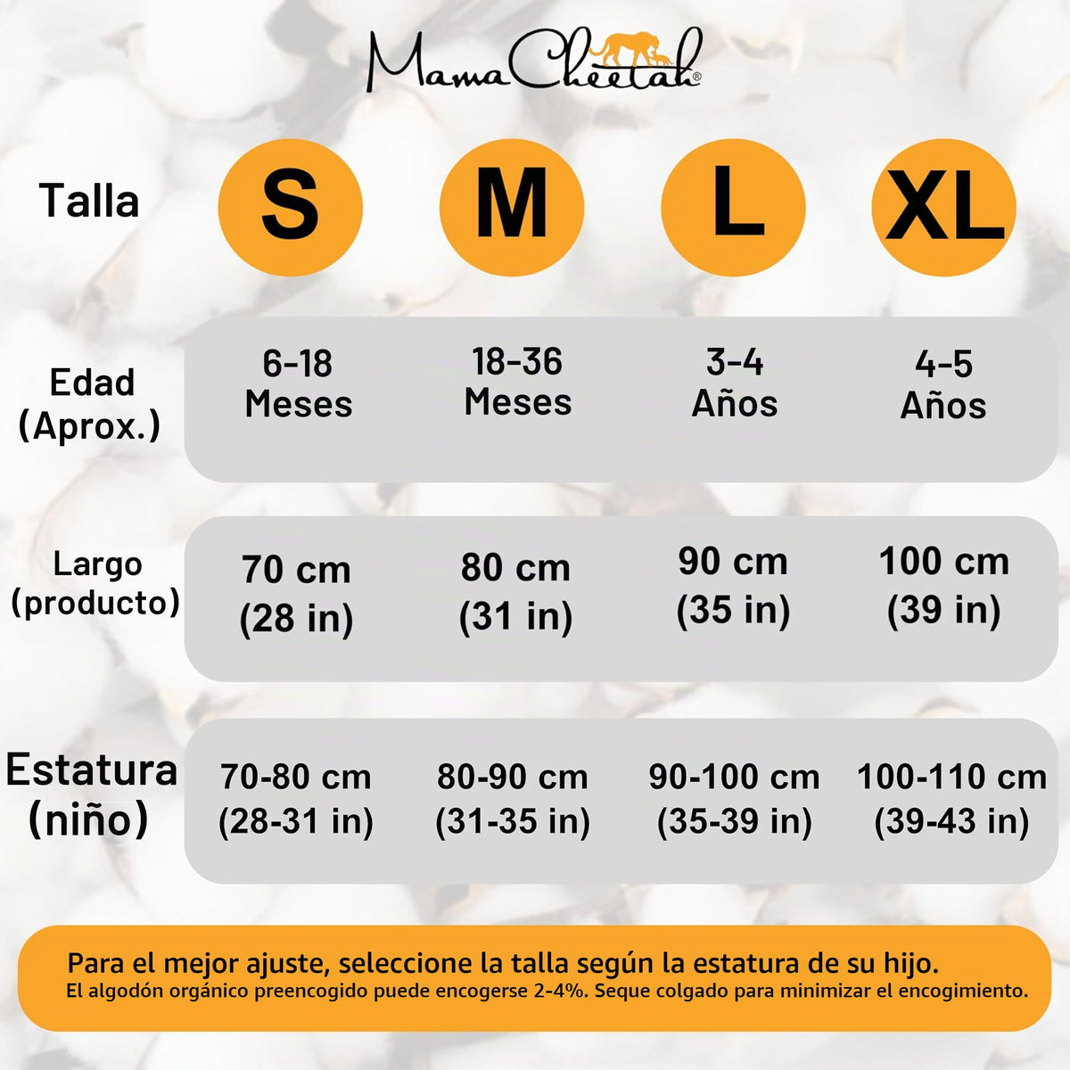 Saco de Dormir para Niños Pequeños Mama Cheetah con Pies 3T-4T, Manta Portátil de Algodón Orgánico de 1.0 TOG para Bebés con Patas, Bolsa de Dormir para Caminantes, Gran Saco de Dormir para Primeros