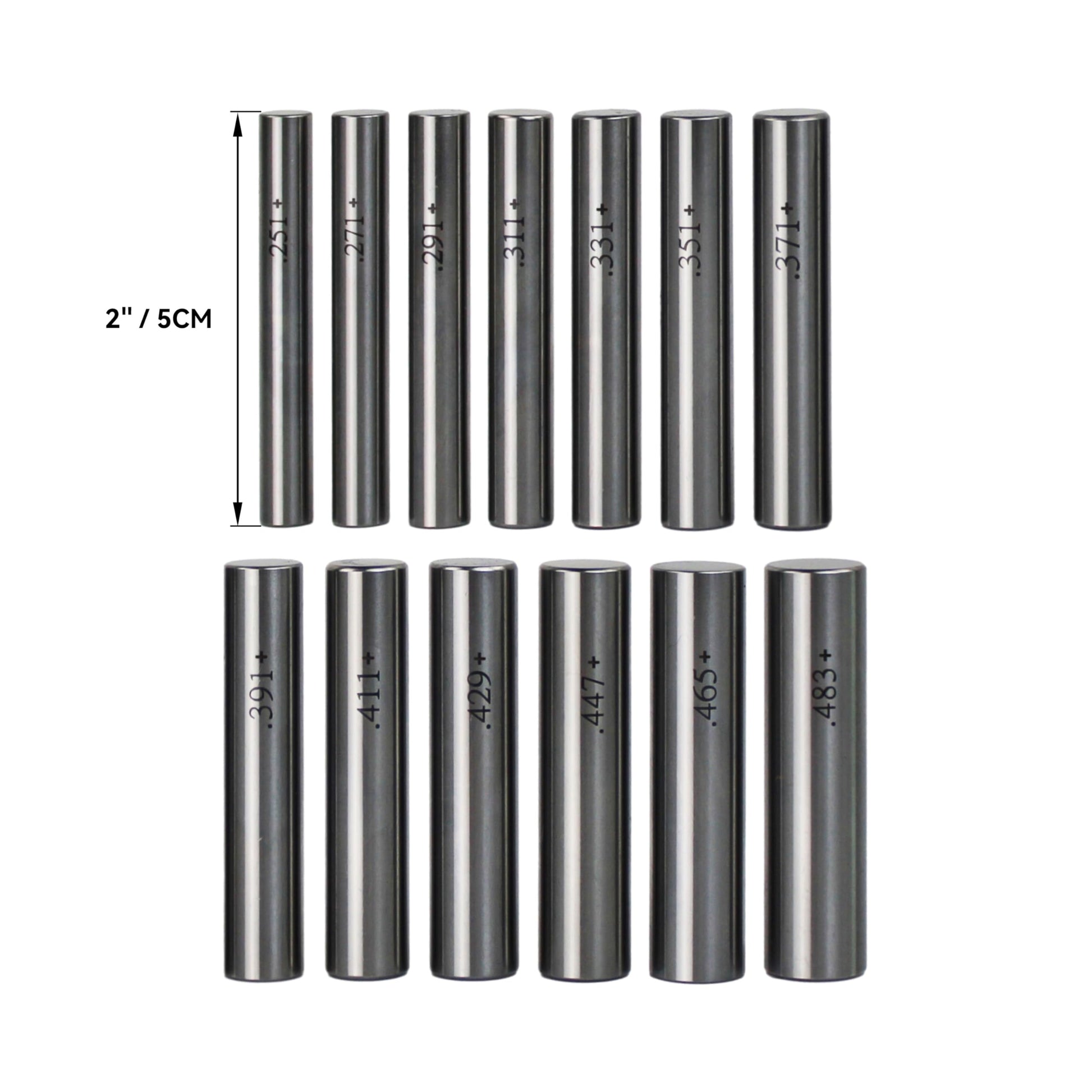 HFS (R) 250 Piezas Clase ZZ Juego de Calibres de Pasador de Acero Más (0.251-0.500 "M2)