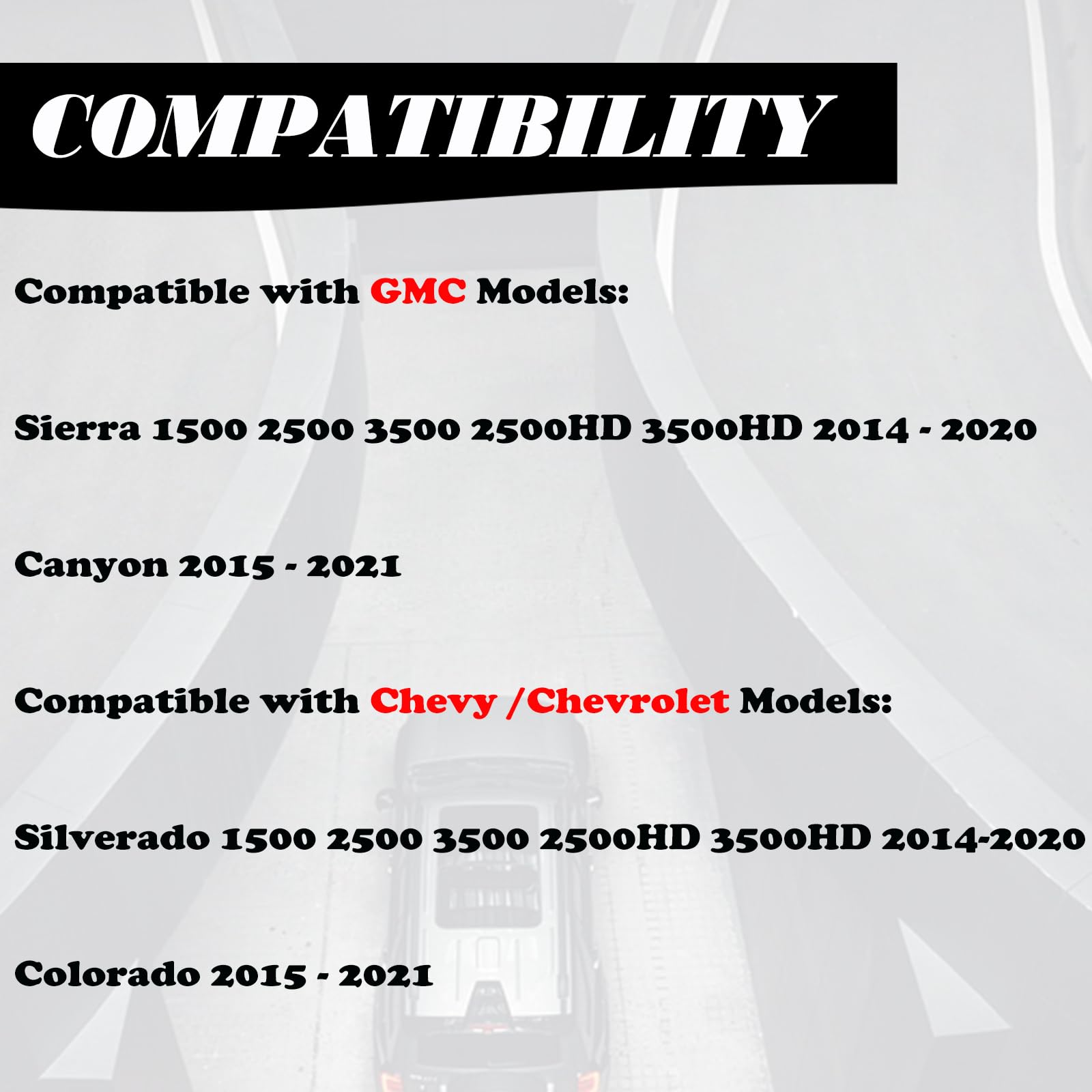 Machanmagic - Llavero de repuesto compatible para Chevy Silverado GMC Sierra 1500 2500 HD 3500 HD 2014-2020 Chevrolet Colorado GMC Canyon 2015-2021 Control remoto de entrada sin llave para coche, 2