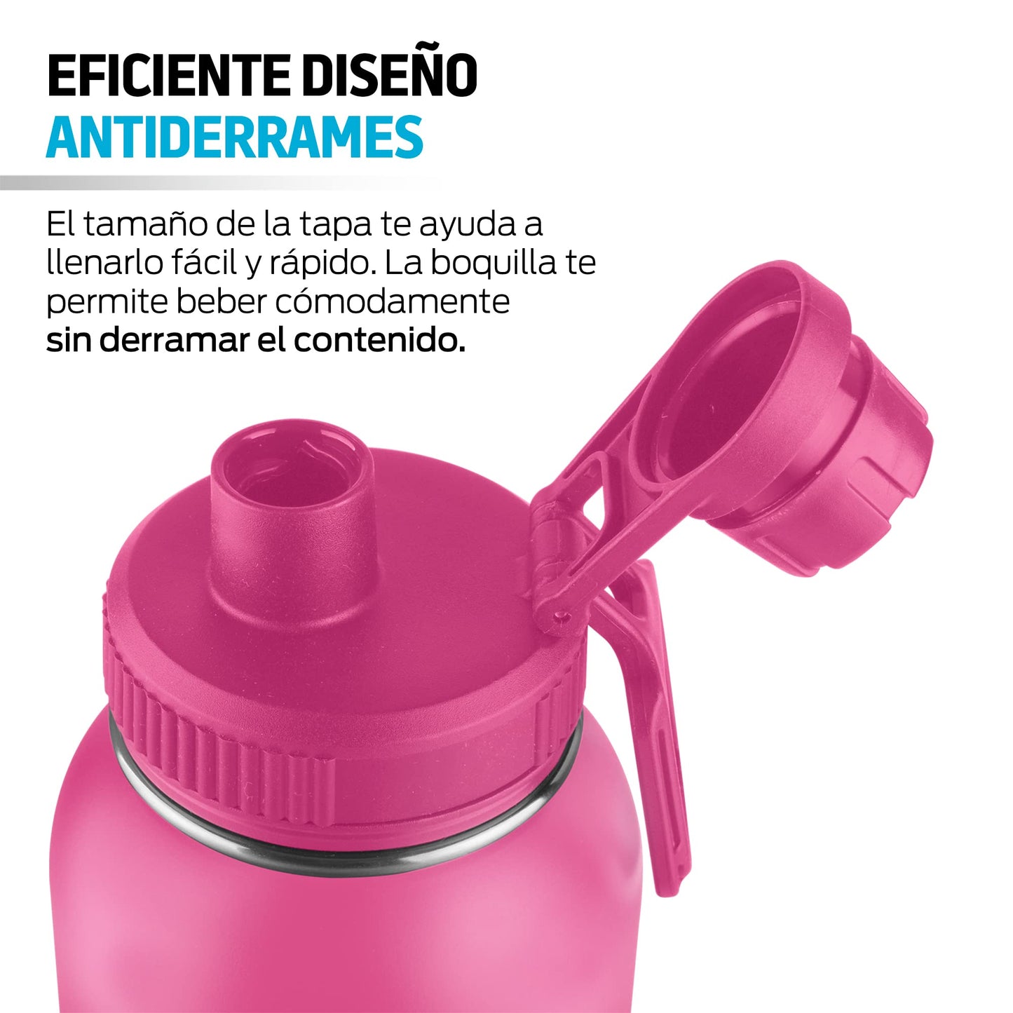 Termo Acero Inoxidable Redlemon Negro Doble Aislamiento Térmico 940 ml Ecológico y Resistente