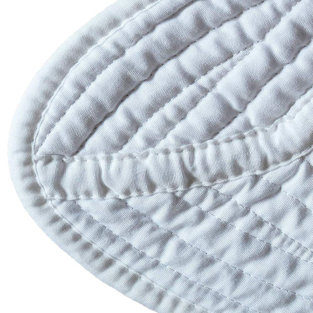 Boruiann House - Colcha Blanca para bebé, Manta de algodón en Relieve, 36 x 46 Pulgadas