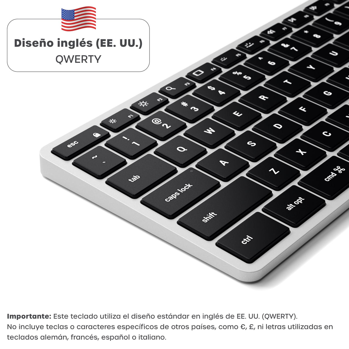 Teclado Bluetooth Satechi Plata Retroiluminado Slim X3