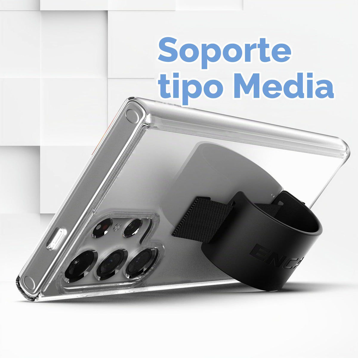 Funda de Correa de Mano Encased Transparente con Soporte de Silicona para Samsung Galaxy S24 Ultra 2024