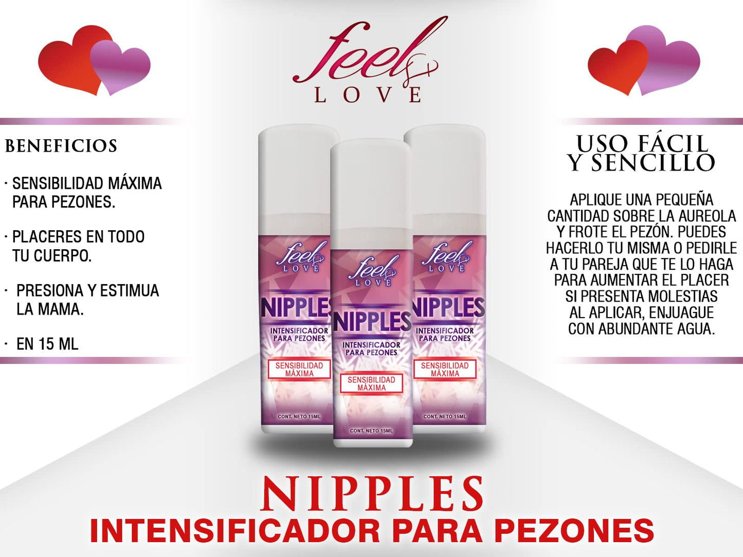 Feel Love Crema intensificadora de pezones para conseguir una sensibilidad máxima, 100.0 grams, 15.0 mililitro