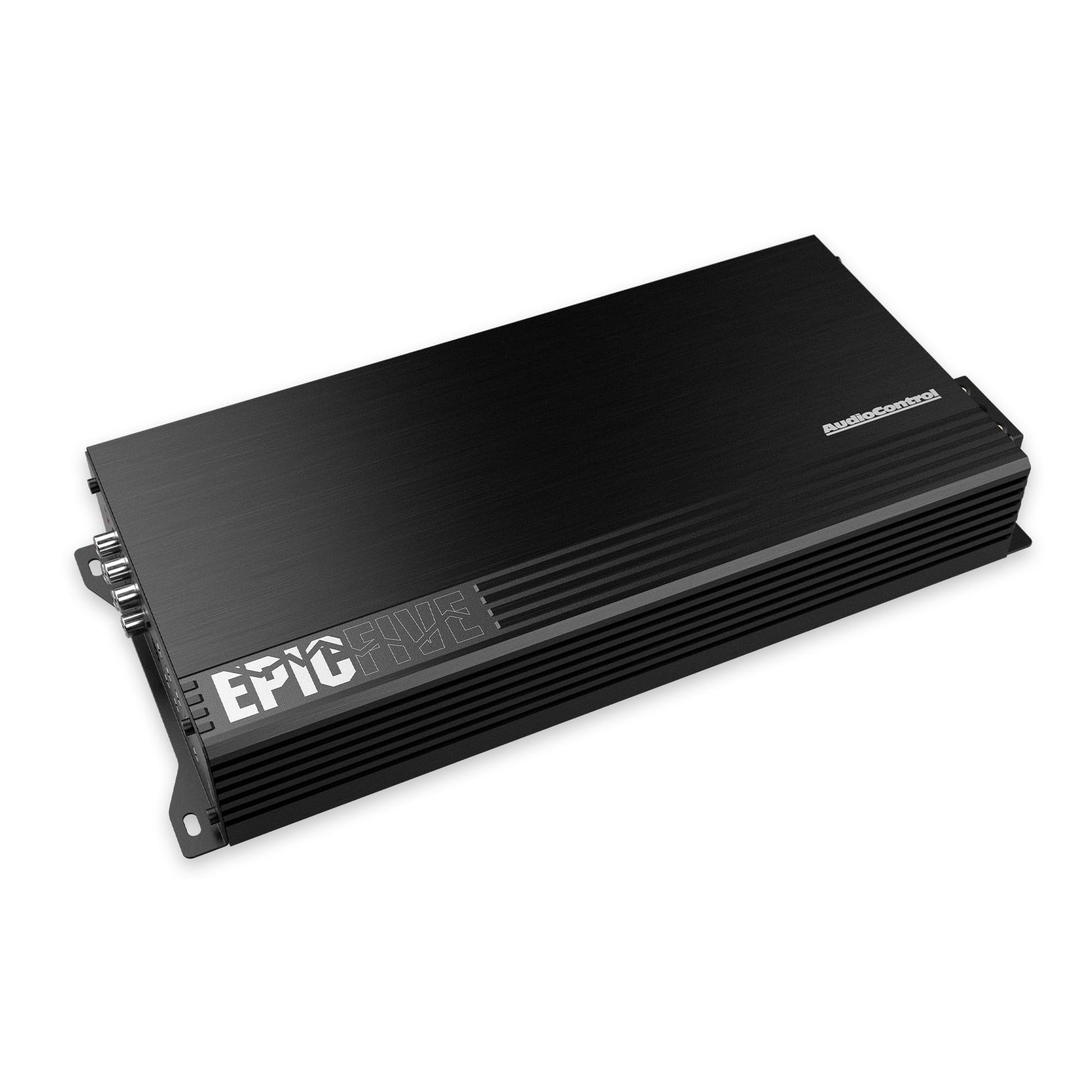 AudioControl EPICFIVE Epic Series 1100 W RMS 5 canales amplificador de audio para coche, clase D, impulso épico, filtro subsónico, filtros de paso alto/paso bajo, perilla de graves remoto ACR-E,