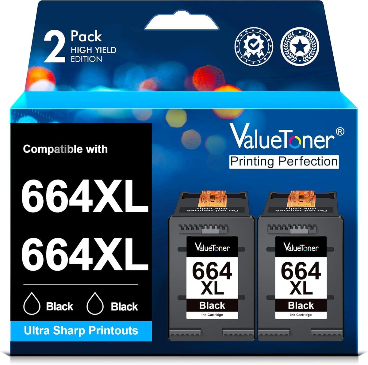 Cartucho de Tinta Valuetoner Compatible HP 664XL 664 XL