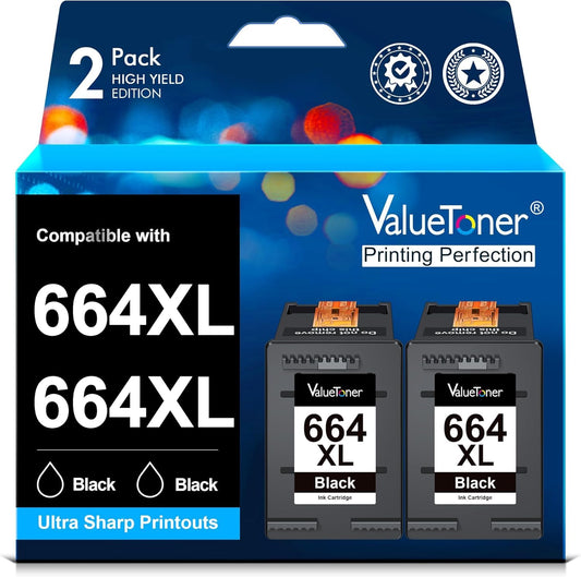 Cartucho de Tinta Valuetoner Compatible HP 664XL 664 XL