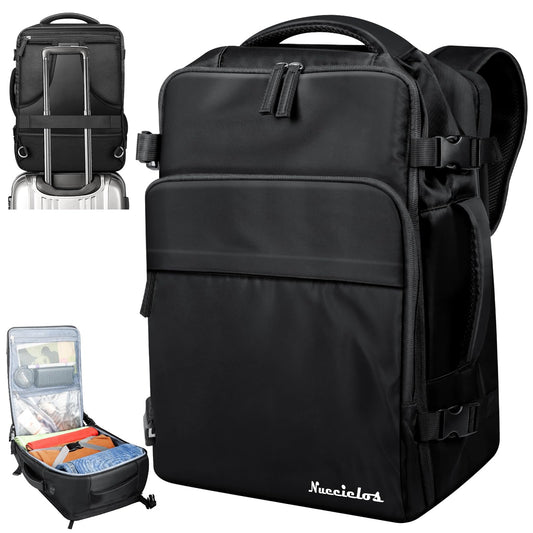 Mochila de Viaje Multifuncional Expandible Impermeable Gran Capacidad Negro