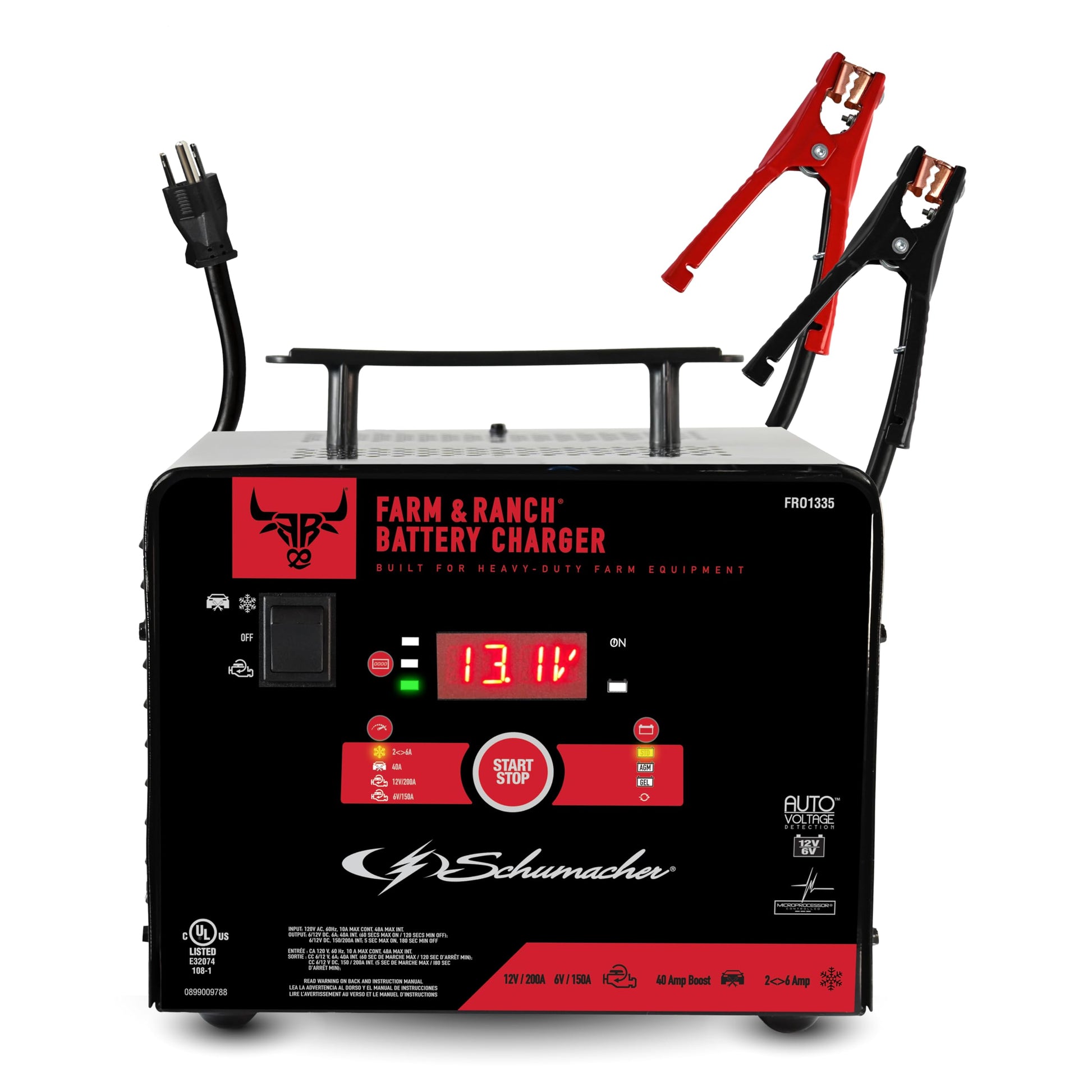 Schumacher FR01335 2/6/40/150/200A 6/12V Cargador de batería