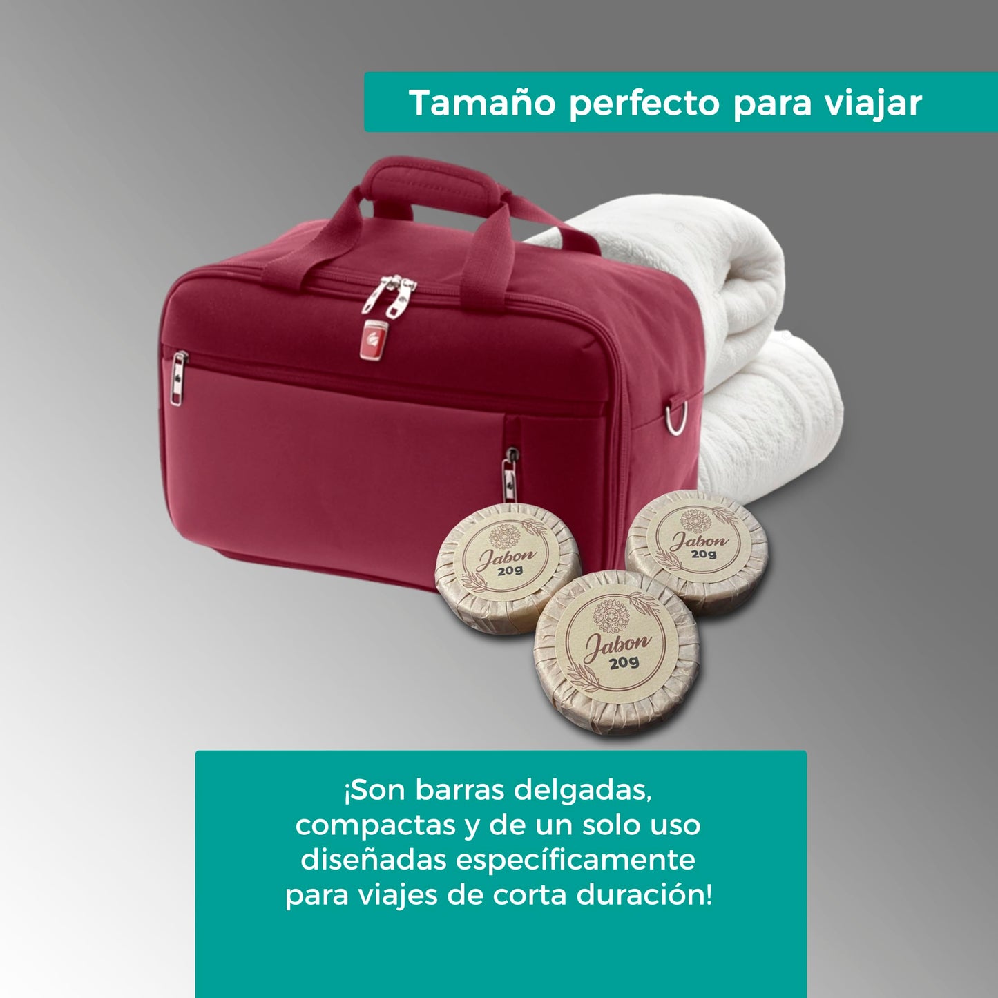 Caja de Jabón Corporal de 20g Con 100 Piezas, Mini Jabones Redondos Relajantes, Ideal Para Hoteles, Airbnb, Posadas, Hospitales, Spa, Jabon de Baño, Jabón Corporal Ecospa (Té Verde)