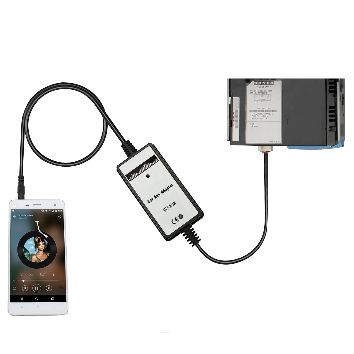 Adaptador de Audio Yomikoo para Coche 3,5 mm