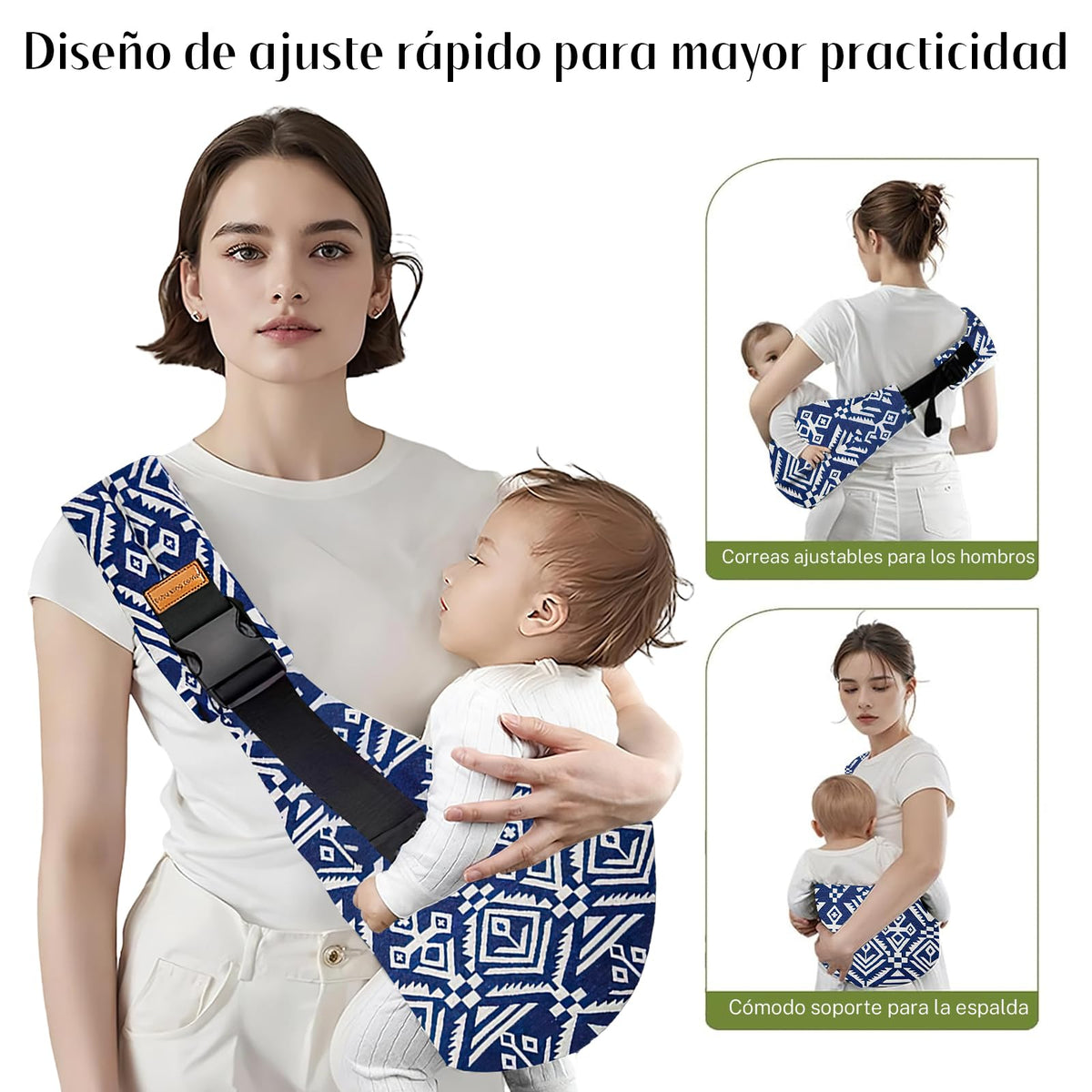 Niños Portador,Niños Portador Ajustable,Asiento Ergonómico Antideslizante para la Cintura,con Capacidad para Soportar Entre 10 y 30 Libras (Bonsái Azul)