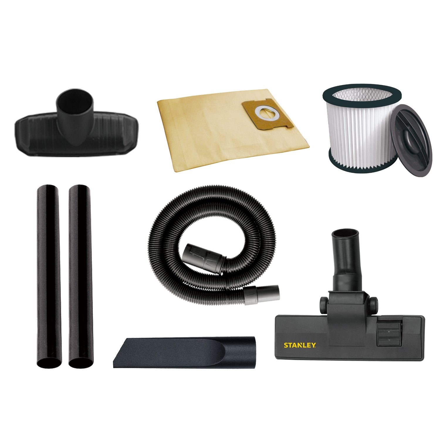 Aspiradora STANLEY Acero Inoxidable 10 Galones 4 HP en Seco y Húmedo