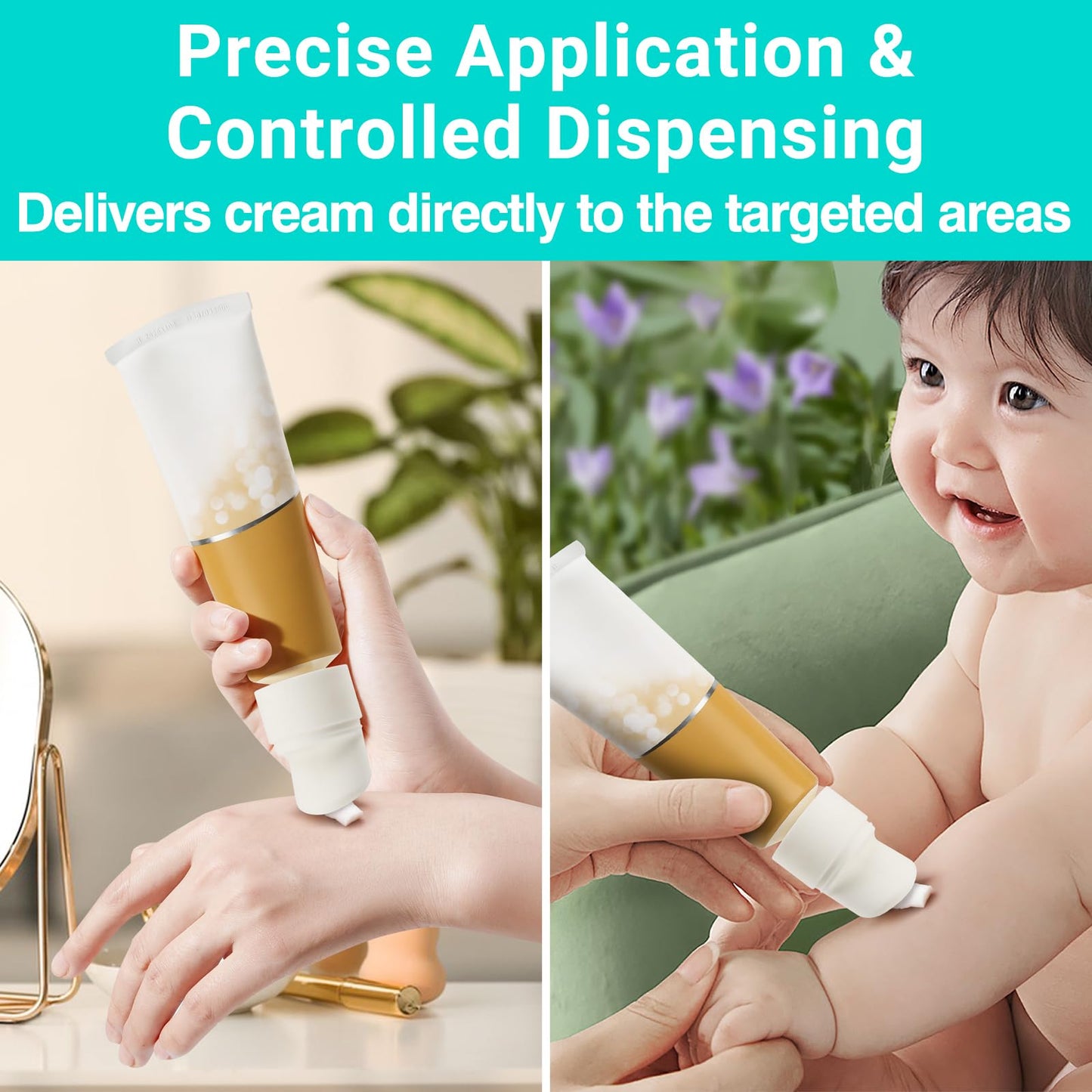 Tilcare Aplicador De Crema Para Pañales: Espátula Universal Para Todos Los Tubos, Espátula Para Pañal Y Trasero De Bebé Sin Bpa, Espátula Mejorada Para Crema Para Pañal, Aplicador De Crema Para Dermat