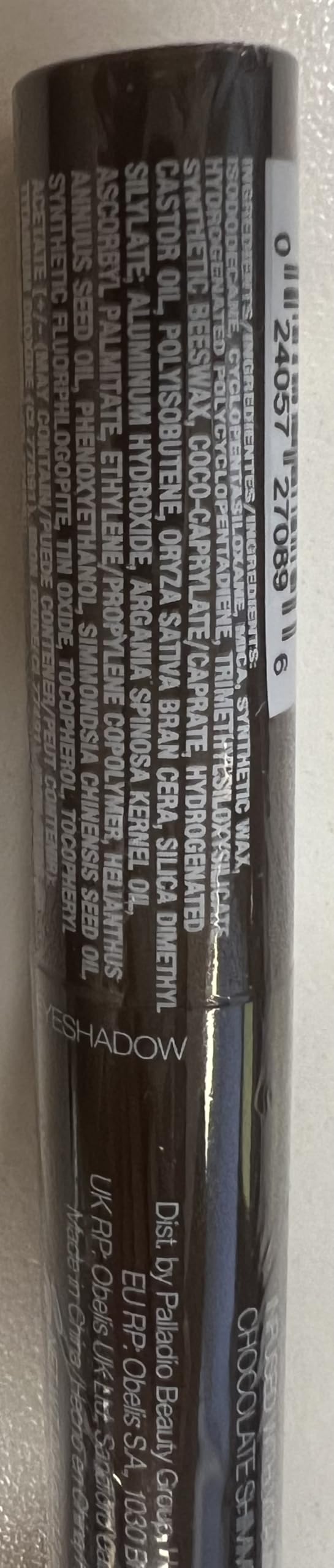 Palladio Barra de sombra de ojos impermeable con esponja mezcladora, aplicación duradera y sin esfuerzo, Chocolate Shimmer