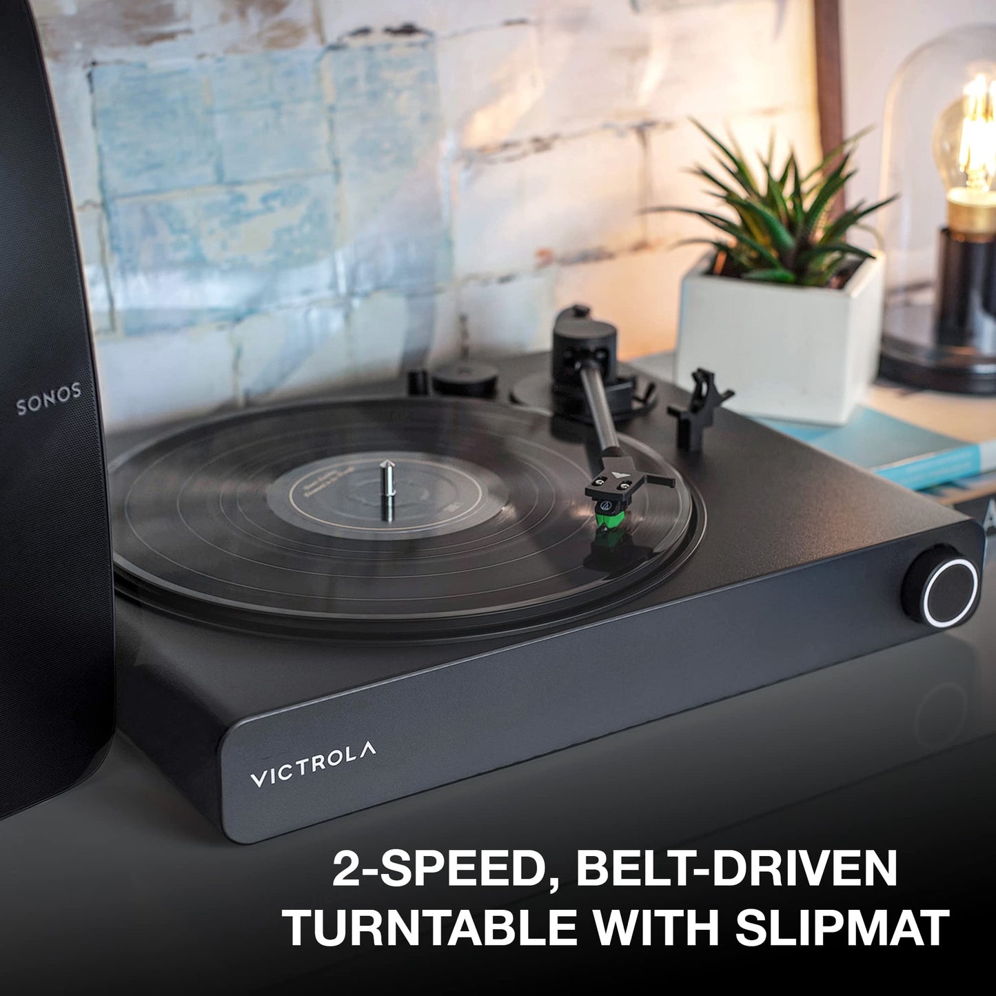 Tocadiscos Victrola Stream Onyx Negro con Bluetooth y Wi-Fi Streaming