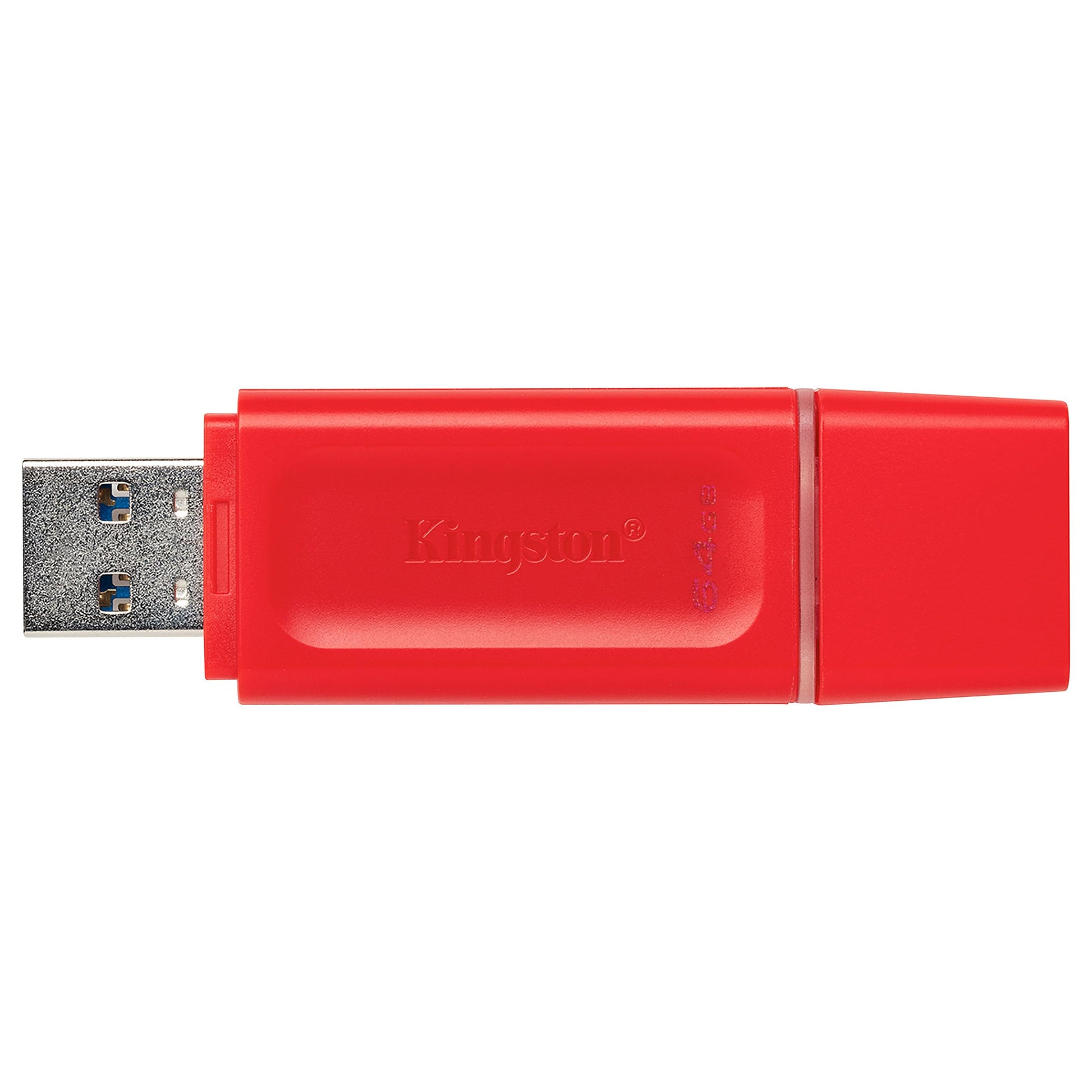 KIT100 Memoria USB Kingston DataTraveler Exodia, 64GB, USB 3.2, Rojo interfas Tipo A (KIT100KC-U2G64-7GR) Diseño Moderno con Tapa PSA COMPUTO Y PAPALERIA.