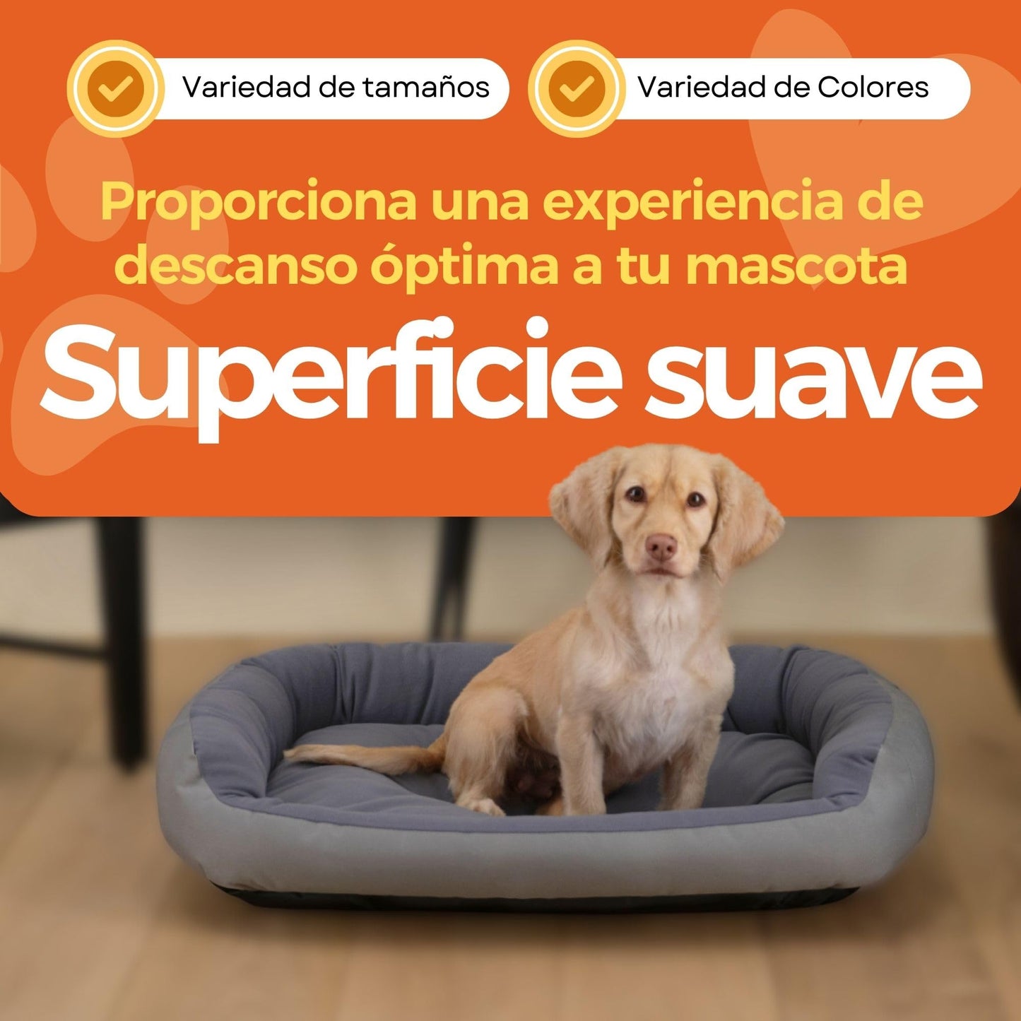 Cama para Perro PETS APPAREL HILLS Gris Mediana Resistente y Confortable