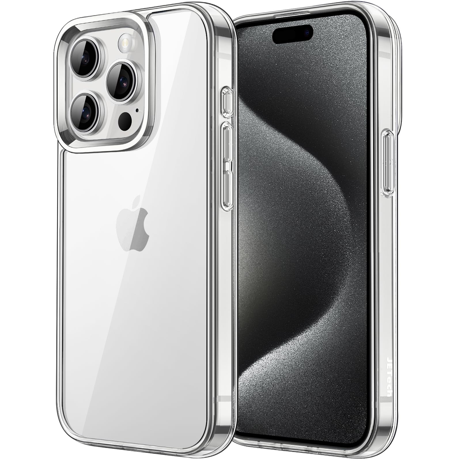 JETech Funda para iPhone 15 Pro MAX 6.7 Pulgadas, Anti-Amarillo Antigolpes Carcasa, Antiarañazos Respaldo Transparente (Transparente)