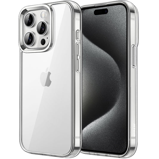 JETech Funda para iPhone 15 Pro MAX 6.7 Pulgadas, Anti-Amarillo Antigolpes Carcasa, Antiarañazos Respaldo Transparente (Transparente)