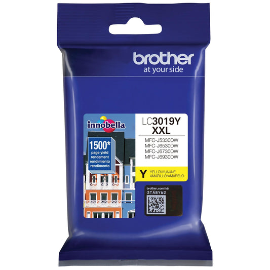 BROTHER - Cartucho de tinta de alto rendimiento LC3019Y, amarillo, 1 paquete en embalaje minorista