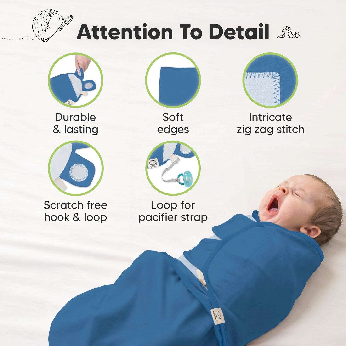 Paquete de 3 sacos de dormir orgánicos para bebés – Pañales para recién nacidos, bebés de 0 a 3 meses, bebés, niños, saco de dormir suave y cómodo, mantas para bebés recién nacidos, fáciles de usar
