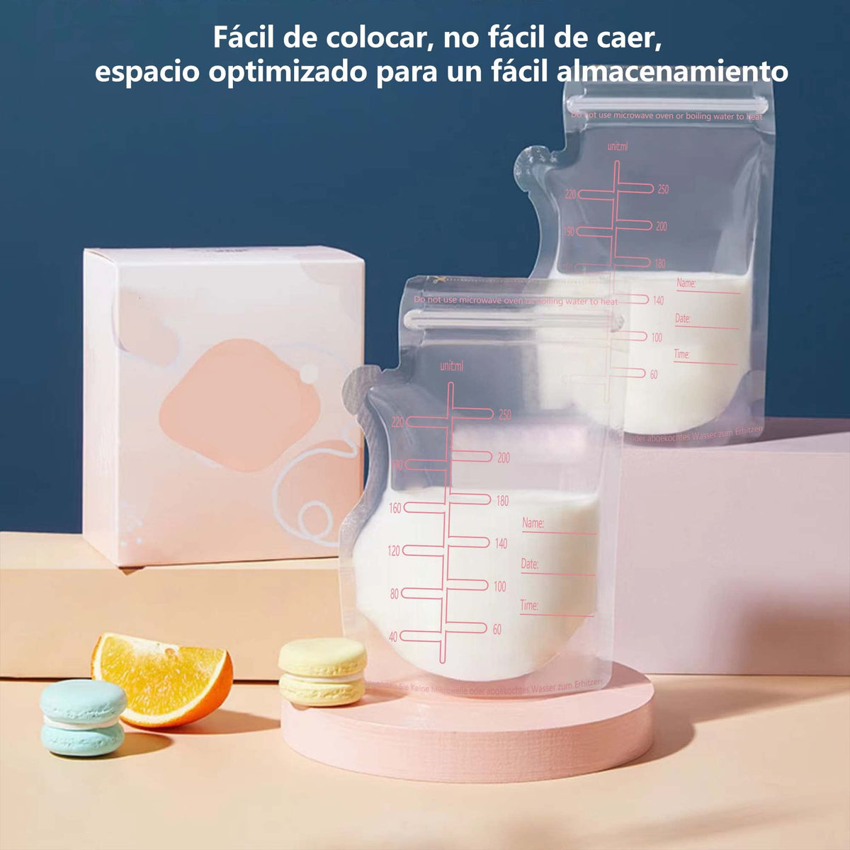 Sacos de almacenamiento de lecheOGIRL, 150 pcs, Saco de autoescalda con un hilo fácil, Milkies Freeze Organizador para bolsas de almacenamiento de leche, 8.5oz