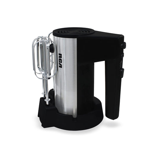 Batidora de Mano RCA, con 5 Velocidades, 2 Tipos de Aspas, Botón de Velocidad Máxima,Fácil Extracción y Limpieza,Accesorios Metálicos Incluuidos,Potente y Versátil para Repostería y Cocina, gris,RC-68