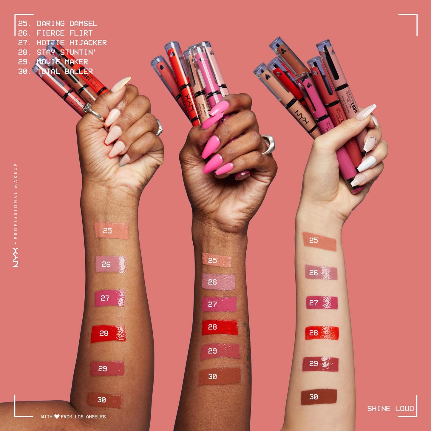 NYX Professional Makeup, Shine Loud, Labial Líquido Larga Duración, Movie Maker