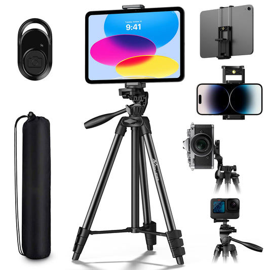 Trípode de Cámara MoKo Aluminio Ligero 60 Pulgadas con Bolsa de Transporte y Control Remoto inalámbrico