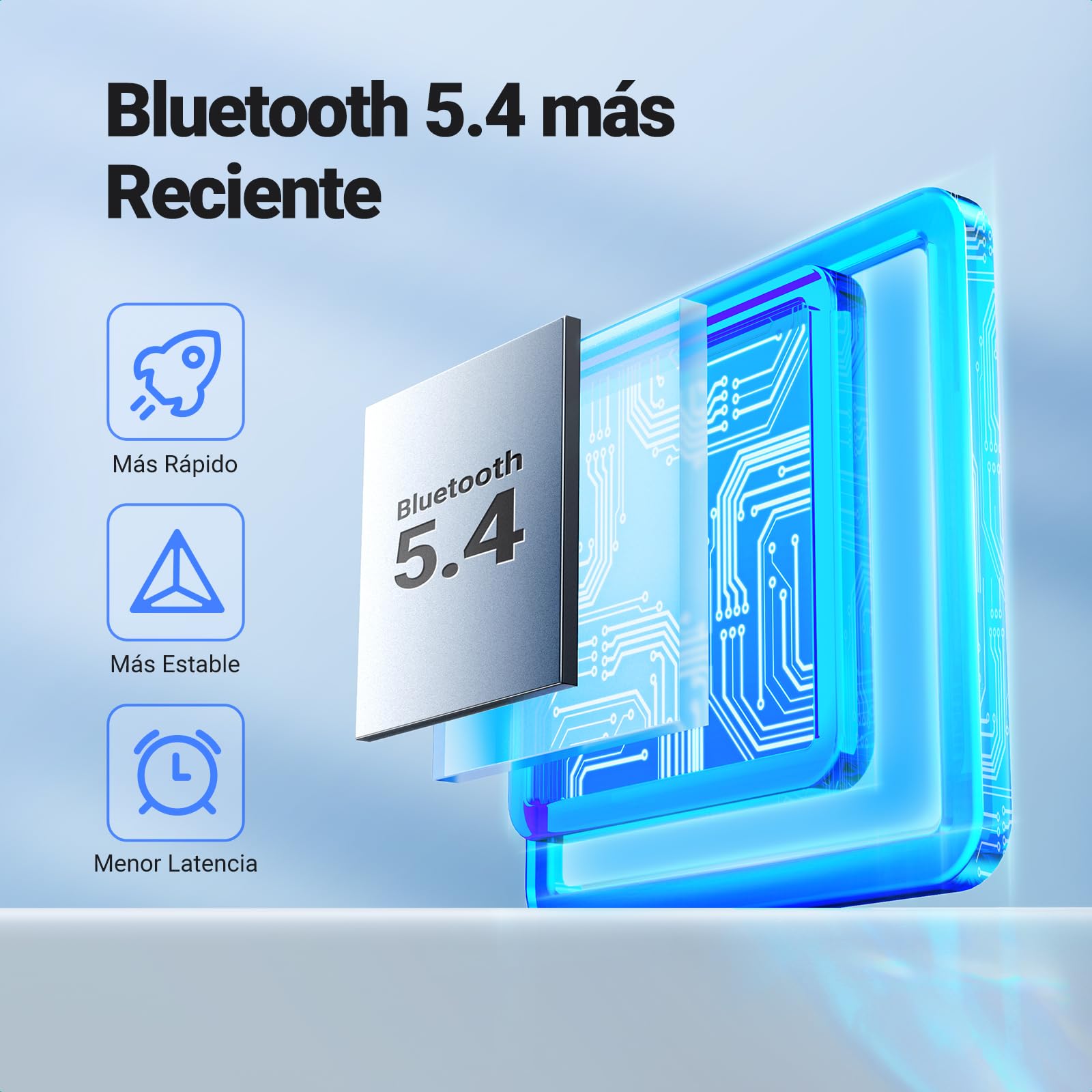 Adaptador Bluetooth UGREEN Negro Conexión Mejorada y Cancelación de Ruido para Auto