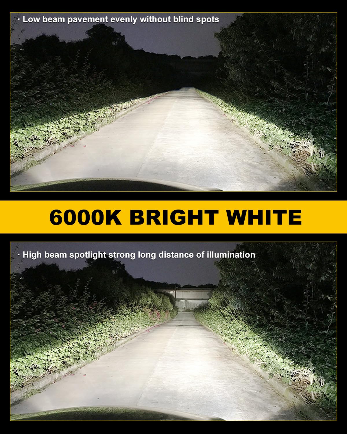 KATUR Bombilla 9012 LED 16000LM 6000K Blanco, Bombilla LED 9012 HIR2 para Faros De Coche 80W 500% Brillo Sin Ventilador Mini Tamaño Plug and Play Kit De Conversión Halógeno Reemplazo, Paquete De 2