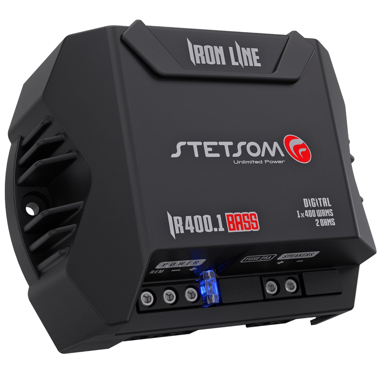 Subamplificador Stetsom IR 400.1 BASS 2 ohmios Compacto con Crossover y Rango Completo para Coche